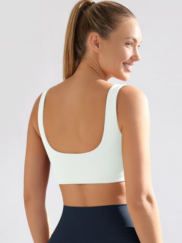 Image of ODODOS Square Neck Sports Bra for Women Wirefree Non Padded Yoga Tank Workout Crop Tops