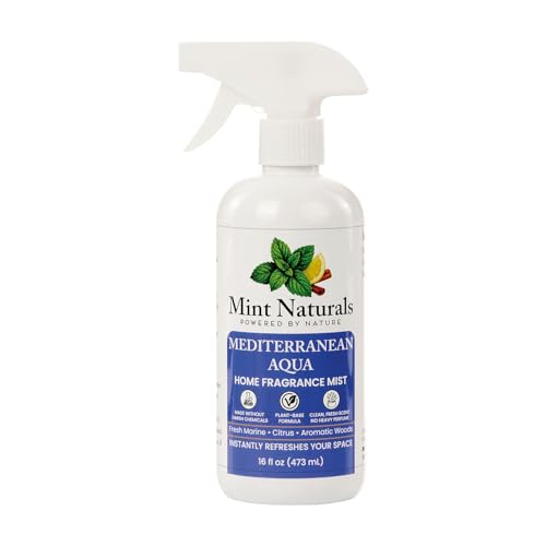 Natural Mediterranean Aqua Room Spray & Odor Eliminator – Fresh Marine Citrus Fragrance Mist That...