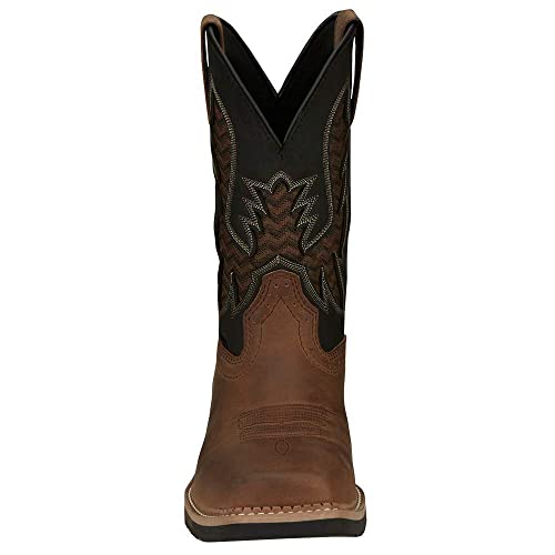 Justin Boot Company Men`s Stampede Bolt Pecan Water Buffalo 11` Black Water Buffalo Nano Comp2