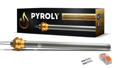 PYROLY Candela di accensione per stufa a pellet compatibile PIAZZETTA/SUPERIOR/JOLLY MEC/INTERSTOVES/INVICTA/MCZ/FREEPOINT/RED/KAUSIFLAM/SKIA