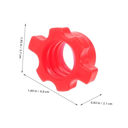 KOMBIUDA 4pcs Barbell Clamp Barbell Nuts for Home Gym Secure Weightlifting Fastening Collars Strong Grip for Workouts Compatible