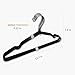 Stainless Steel Immersion Rubber Process Hangers 12 Pack, Heavy Duty Black Hangers for Coats, Pants & Dress Clothes, Non Slip Clothes Hanger Set, Space Saving Ultra Thin