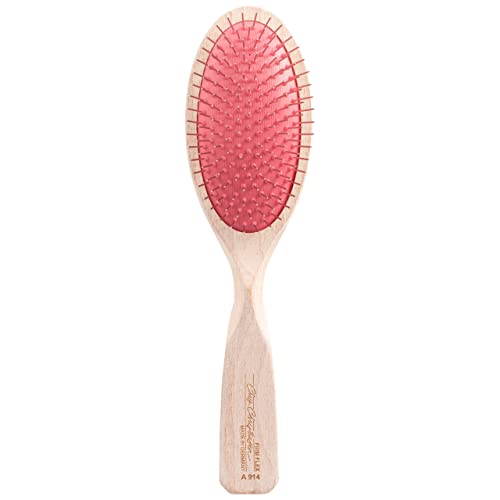 Chris Christensen 16 mm Oval Shaped Dog Brush, Breezy Brush Series, Groom Like a Professional, Rounded and Grounded Metal Pins, Best for Styling and Straightening Coat, Firm