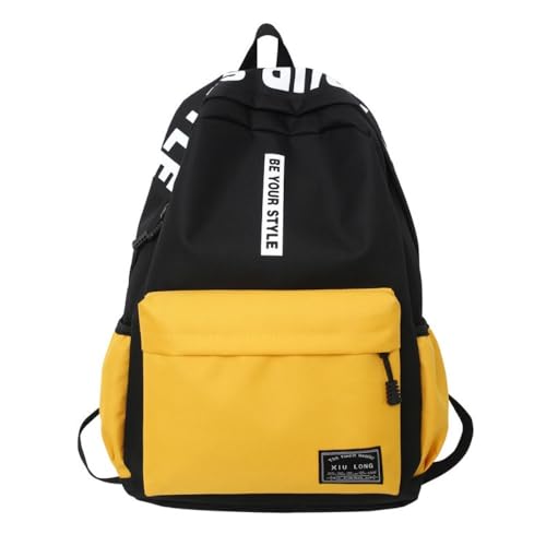 Sac à dos tendance à blocs de couleurs en tissu de haute qualité