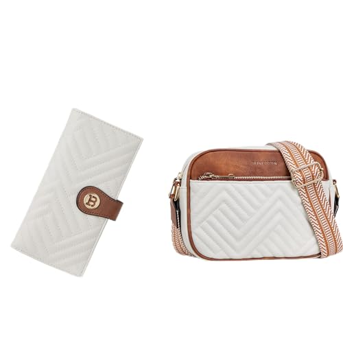 BOSTANTEN Quilted Crossbody Bags for Women ＆ Slim Wallet Women Leather RFID Blocking Credit Card Holder