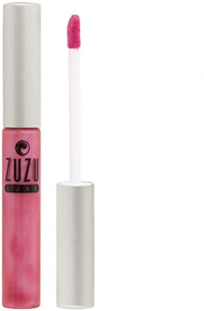 Zuzu Luxe Sheer Gloss (Cosmopolitan - Bubblegum Pink/Cool Shimmer), Natural Lip Gloss, Paraben Free, Vegan, Gluten-free, Cruelty-free, Non GMO, 0.17 oz