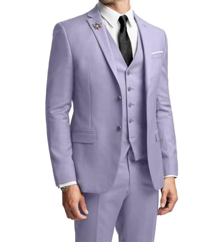 Suits for Men 3 Piece Slim Fit Casual Tuxedo Business Wedding Groom Prom Homecoming Suits Blazer Vest Pants