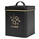 COOK CONCEPT, BT6811, Elegant Metal Box for Storing Coffee, chic and modern Design, airtight for optimal Freshness, ideal for Various Foods, Black and Gold, 1L