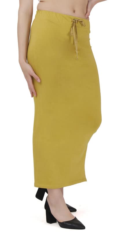 Image of Lycra Blend Cotton Saree Shapewear Petticoat for Women and Girls, Skirts Shapewear Dress for Saree