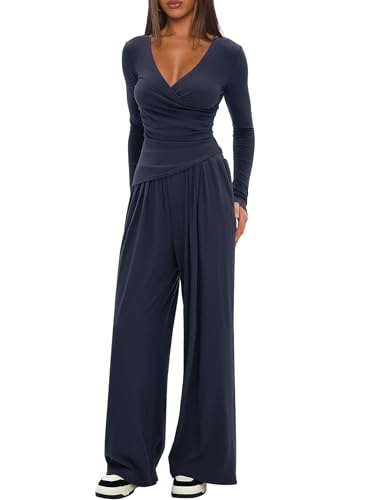 Ensemble chemise manches longues et pantalon large pour un look casual chic