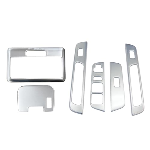 【エコーズプロダクト】 ハスラー MR52S/MR92S フレアクロスオーバー ルームランプインテリアパネル & ウィンドウスイッチベースインテリアパネル 2点セット サテンシルバー パーツ カスタム アクセサリー ドレスアップ 保護 オプション 内装 (