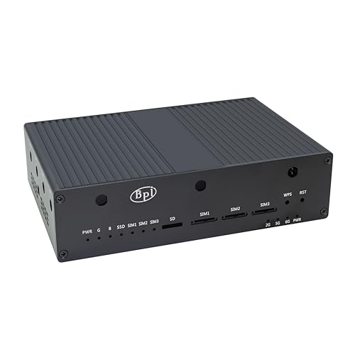 Image of WayPonDEV Black Metal Case for Banana Pi BPI-R4 Wireless Dual-Band WiFi Router Board OpenWRT, Metal Heat Shell for Banana Pi BPI-R4 MediaTek MT7988A (Filogic 880) Single Board Computer (Metal Case)