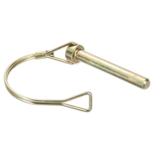QUARKZMAN 1 Stück 5/16 x 2-3/8 Bolzen mit Ring, Anhängerstifte Runde Bolzen für Boot Kajak Anhänger Traktor Wagen, Golden
