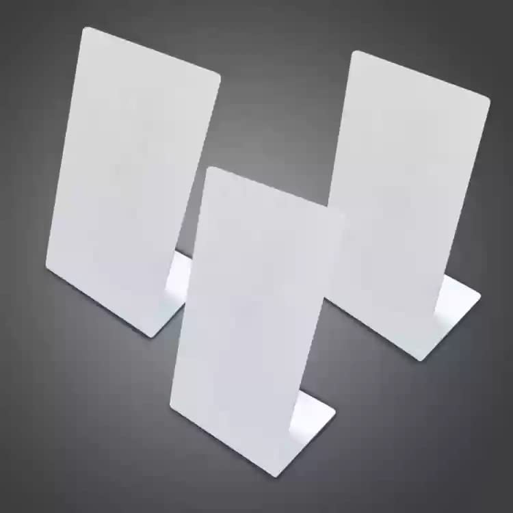 DESKDOCK 4 X 6 Inch (A6) x 3PCS White Acrylic QR CODE Display