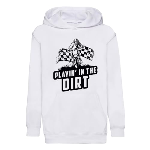 Sweat à capuche enfant motocross premium : sweat Playin' in The Dirt pour jeune pilote de dirt bike