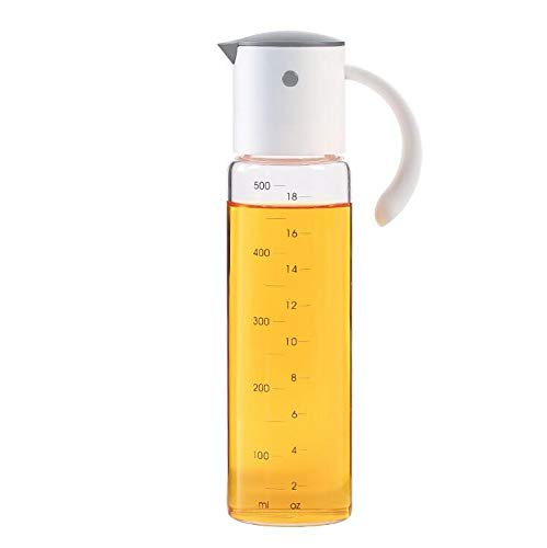 XiaoShenLu Distributeur d'huile d'olive, Burette Huile Cuisine pour Huile d'olive végétale, Bouteille d'huile de Verre à Haute teneur en Borosilicate, 500ml Cover