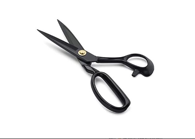 Image of Scissors For Cloth Cutting Fabric Stainless Steel Tailor Scissors (8 INCH BLACK)