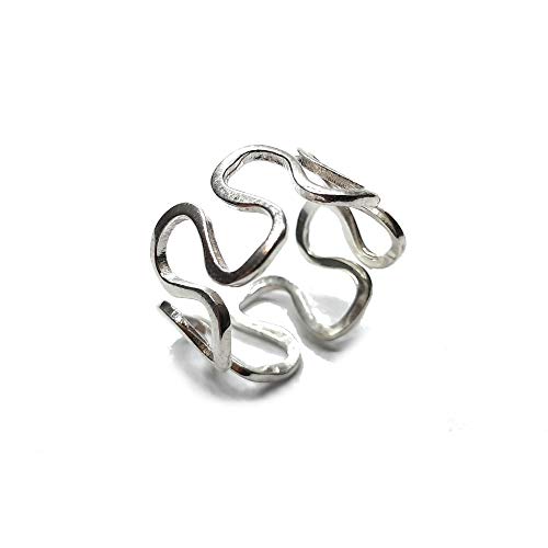 Bague en argent massif 925 de haute joaillerie - Anneau poinçonné à la finition miroir