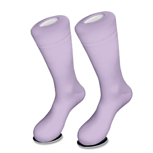 1 Pair of Biagio Solid LAVENDER Light PURPLE Color Men's COTTON Dress SOCKS