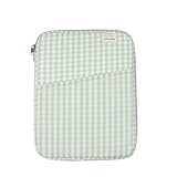 RARITYUS 13-14 Inch Fashion Plaid Laptop Sleeve Bag iPad Protective Case Kawaii Tablet Cover Notebook Storage Bag for Women Girls