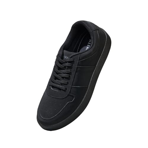 Image of Neeman's Men's Mono Court Sneakers | Lightweight Synthetic Casual Shoes with Cushioned EVA Sole | Flexible Walking & Everyday Comfort Sneakers