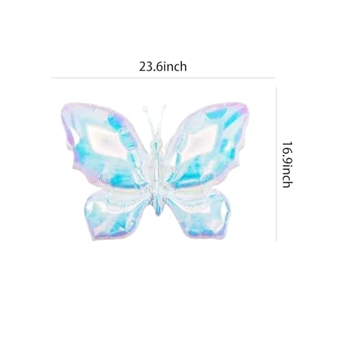 Image of PLAP Birthday Butterfly Party Balloons Party Decorate with Balloon Decorations (White 6)