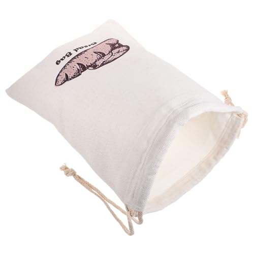 Alipis bolsa de envasado de alimentos bolsas de lino con cordón bolsa de pan de lino pan mochilas de cuerdas bolsa de pan con cordón bolsa de pan de tela Bolsa de Lino para Pan