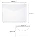 YoeeJob 11 Holes Semi Poly Envelope Pocket Insert Pages for Binders with Hook and Loop Closure Clear,Letter Size 15 Packs.