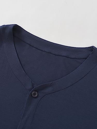 Image of Latuza Men's Viscose Pajama Top Button Up Sleep Shirt