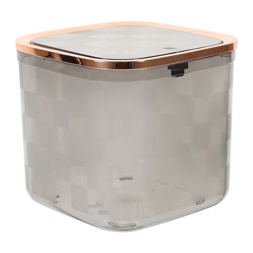 HOUDERCO 軽奢風透明蓋付きミニ卓上ゴミ箱 デスク 化粧台 浴室対応 生ゴミや小物収納になコンパクトな卓上廃棄物容器