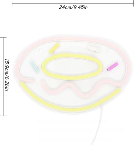 Lampe au néon Donut à éclairage LED doux pour chambre ado - 3