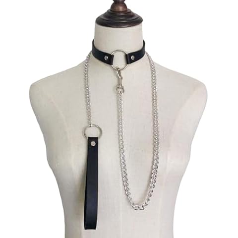 Fogscroll Faux Leather Collar Necklace Cover