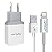 Produktbild NessKa® Originals 2in1 Schnellladegerät Ladeset | 1 Meter USB Highspeed Ladekabel mit 2A Netzteil Netzstecker passend für Apple iPhone 11 Pro XS Max X XR 10 8 7 6s 6 Plus 5s 5 SE iPad iPod | | iOS 14