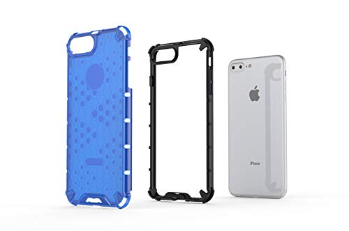 Image of Glasgow Back Case Cover Compatible with Apple iPhone 8 Plus (Honeycomb Pattern) - Transparent