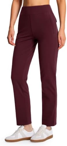 Libin Damen Jogginghose Thermo Golfhose Anzughose Winter | Stretch Fleece Wanderhose Chino Warm Winterhose Gefütterte Business Arbeitshose Stoffhose Schneehose mit Taschen