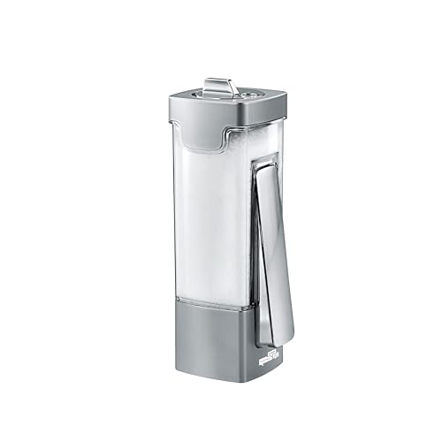 Honey-Can-Do Zevro Pro Sugar 'N More Dispenser – Precision Portion Control Sugar Shaker, Adjustable 1/4, 1/2, or 1 Tsp, Airtight Powder Dispenser for Coffee Station, Baking, Silver