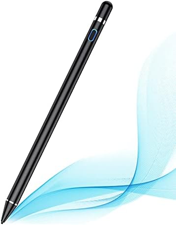 Active Stylus Pen für alle Touchscreens, 1,5 mm Feinspitze Tablet Stift kompatibel mit i-Pad/iPhone/Nintendo Switch/Samsung/Handy/Android-Smartphones und Tablets (Schwarz)