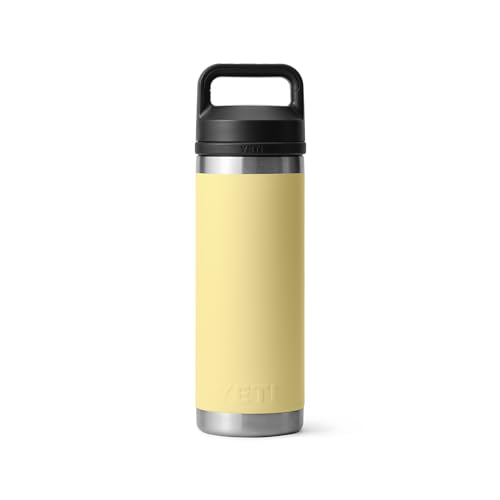Image of YETI Rambler 18 oz Bottle, Leakproof, Vacuum Insulated, Stainless Steel with Chug Cap, Daybreak Yellow