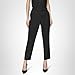 KARL LAGERFELD Paris Women's Straight Leg Soft Suiting Ankle Pant, Black/Metal, 10