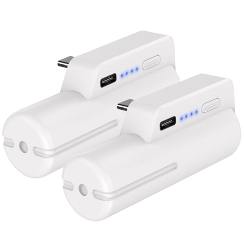 MIGAFEI Battery Pack for Meta Quest 2 5000mAh Power Bank for Oculus Quest 2 Lightweight VR Charger Accessories with 3 Hour Extended Playtime(2 Packs)