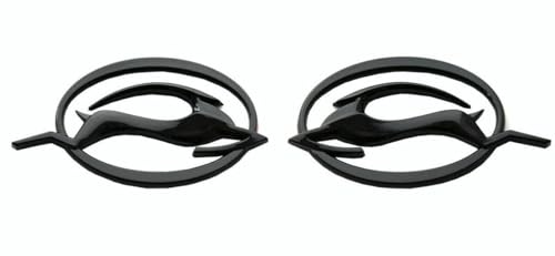 Image of 4Pc Impala SS Rear Quater Panel Emblems Plus Flying Impala Left and Right Emblem 3D Letter Badges Sticker Decal Replacement for 1994 1995 1996 10253595 CH-Flying Impala (Gloss Black)