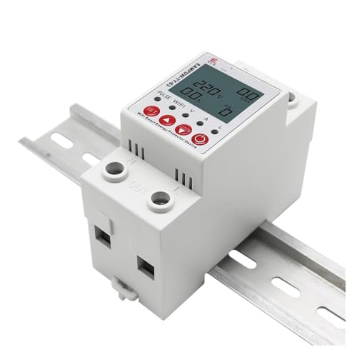 2P 63A Circuit Earth Leakage Over Under Voltage Protector Relay Device Switch Breaker Energy Power kWh Meter