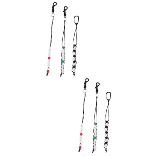 Kisangel - Cadena de cuentas para marcador de golf, 6 piezas, accesorio práctico para bolsa de palos de golf, fabricado en nailon y plástico miniatura 1