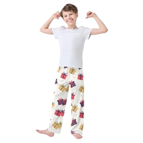 Boys' Pants Boxes Dots Long Bottoms Jogger Pants Elastic Waist Trousers with Pockets S-XL2