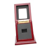 LALADEFIEE Caja de Exhibición de Anillos de Campeonato Madera con Tapa Protección contra Arañazos Diseño Delicado y Compacto para Almacenamiento y Exhibición Hogar Oficina y Colección Color