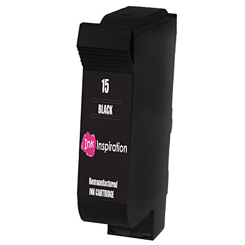 Ink Inspiration Negro Cartucho de Tinta Remanufacturado para HP 15 Deskjet 816c 825c 827 840c 841c 842c 843c 845c 845cvr 848c | Alta Capacidad