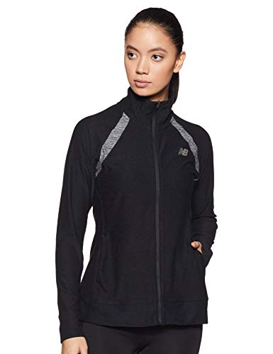 New Balance Women’S Sport Space Dye Jacket (Wj93861_Black_S)