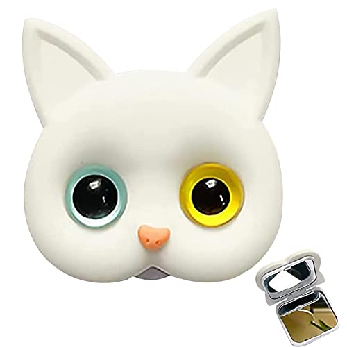 Aibyks Support De Poignée De Téléphone Mignon - Support De Poignée De Téléphone 2 en 1 | Support De Téléphone Chaton Mignon 3D avec Miroir | Support De Prise en Main pour Smartphone Cover