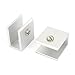 Aexit 2pcs Silver Fall Protection Tone Metal Adjustable Screw Mounted Door Hinge Glass Clamp Safety Clips Clip Holder
