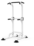 DONIUZ Power Tower Pull Up Bar and Dip Station, Multi-Function Home Gym, Strength Training Fitness Equipment, Height Adjustable(WHITE)